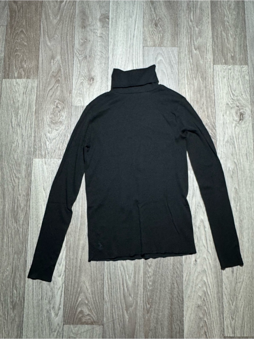POLO Ralph Lauren Women's Stretch Ribbed Turtleneck Sweater Black size M